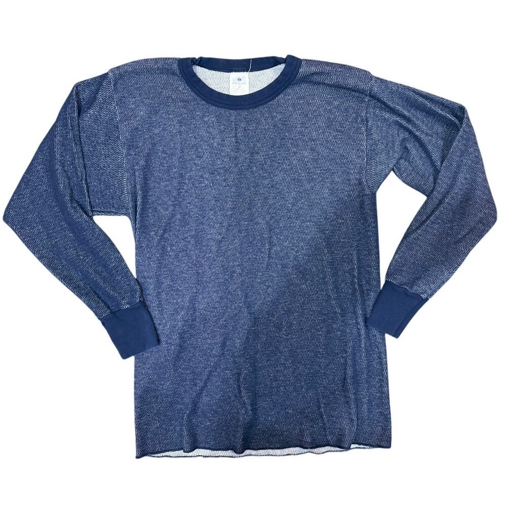 Men's Vintage Indera Waffle-Knit Thermal Tight Stretch Dual Layer Shirt Size XL